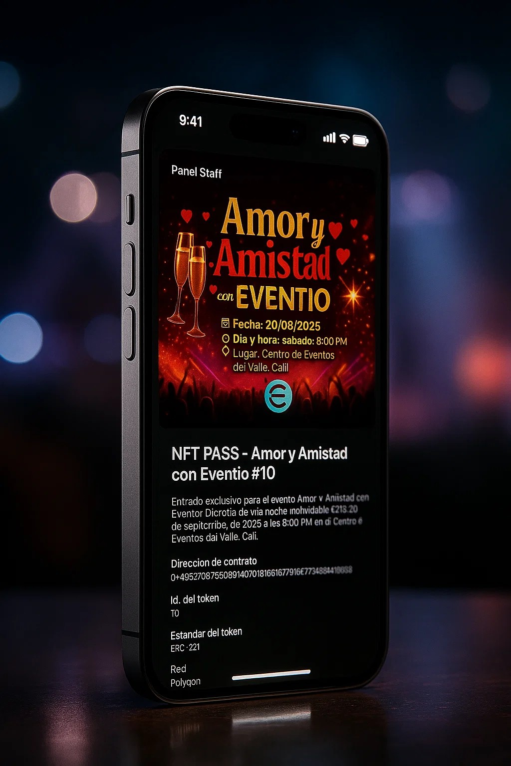 NFT Pass Eventio en wallet